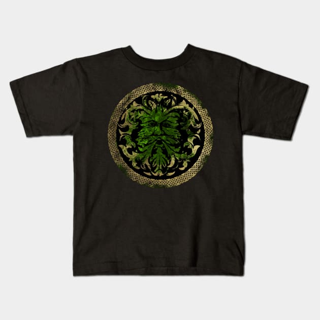 The Green Man Kids T-Shirt by Nartissima